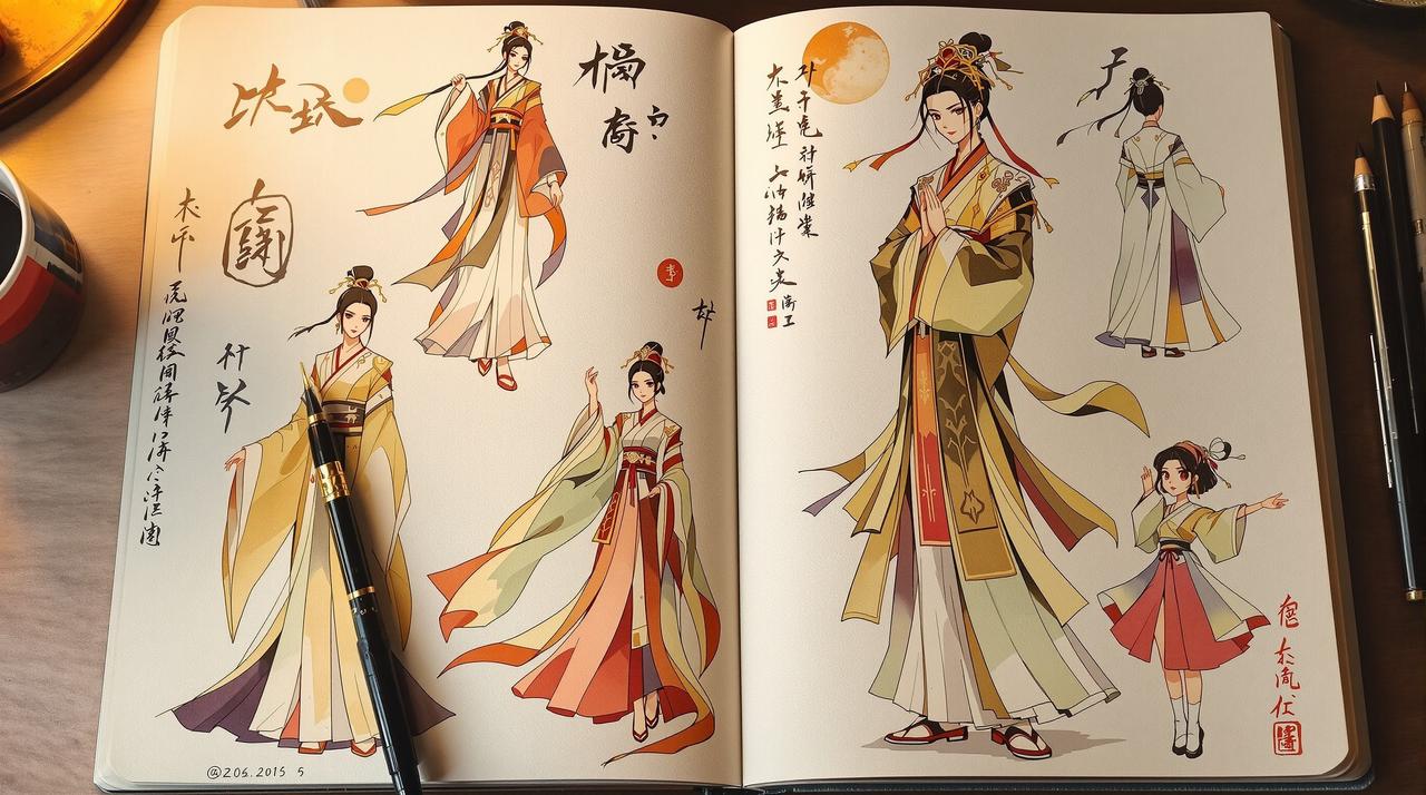 天堂漫画番友圈热帖:【手绘】用词牌为灵感画了一组动漫角色设计 天堂漫画番友圈:【手绘】用词牌为灵感画了一组动漫角色设计